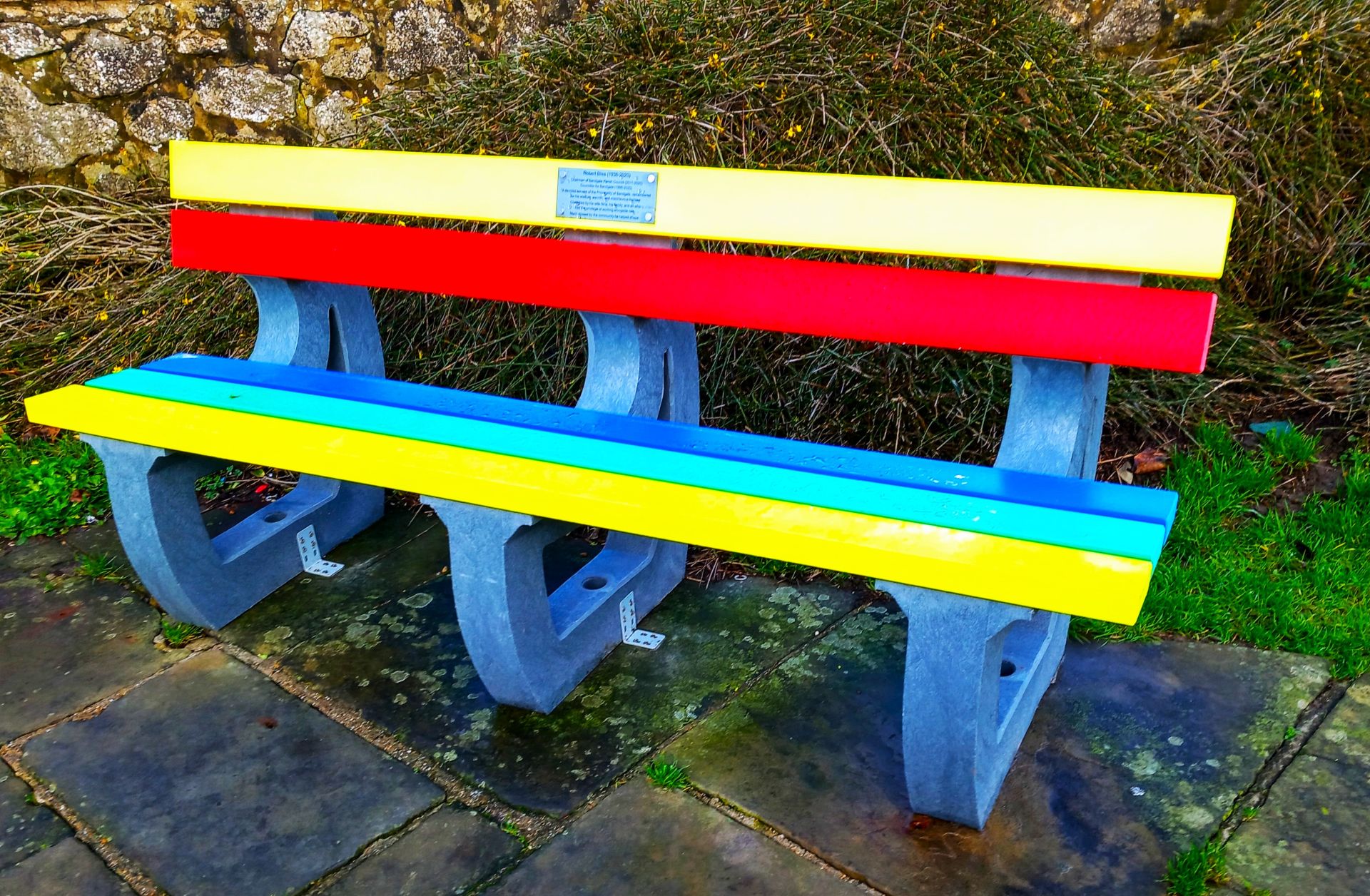 Colourful bench at Sandgate